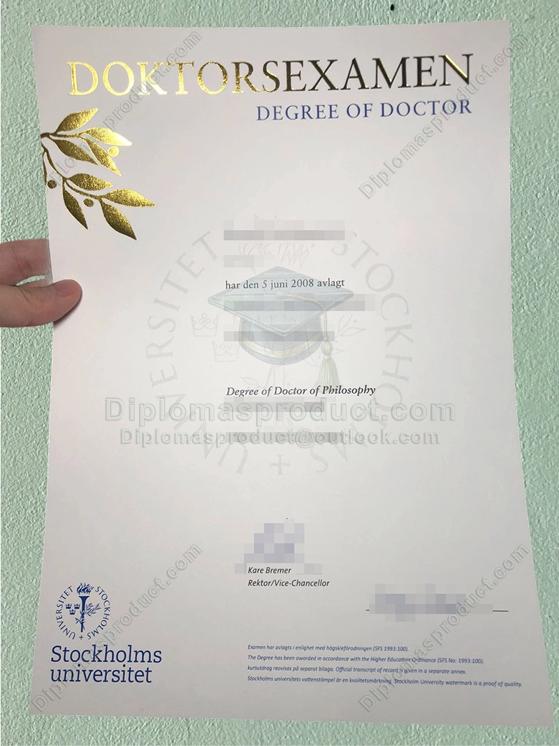 Stockholm University Diploma, Stockholm University Degree Stockholm University Diploma, Stockholm University Degree