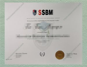 SSBM Certificate, Swiss School Of Business and Management Degree