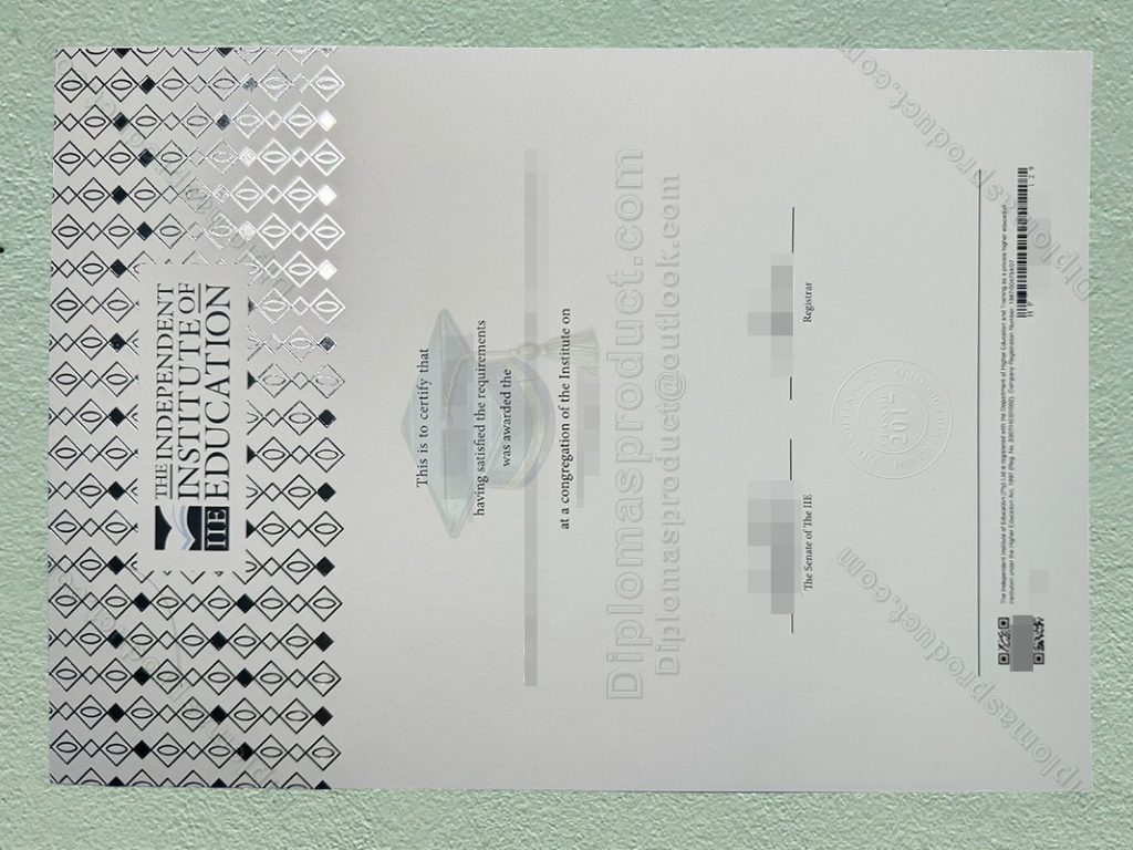 IIE Degree, The Independent Institute of Education Diploma