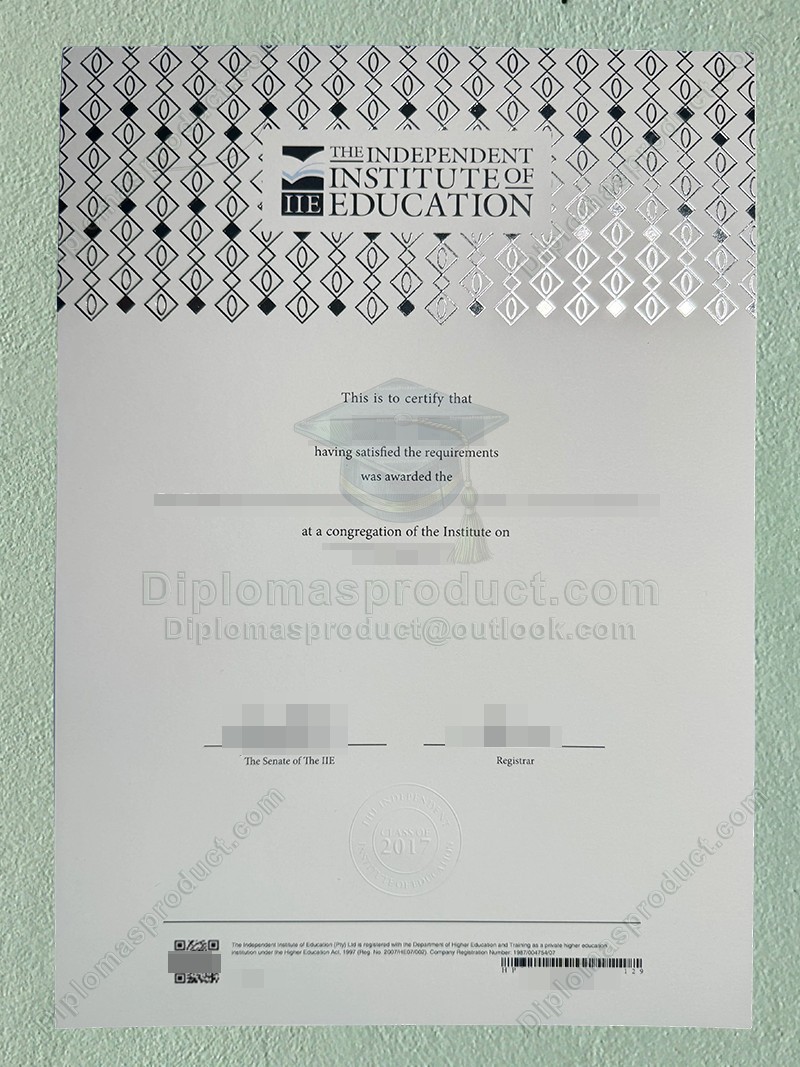 IIE Degree, The Independent Institute of Education Diploma IIE Degree, The Independent Institute of Education Diploma