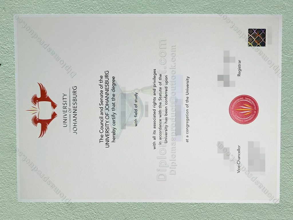 University of Johannesburg Diploma, University of Johannesburg Degree