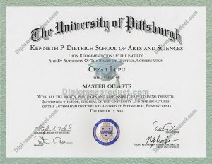 University of Pittsburgh Diploma, University of Pittsburgh Degree