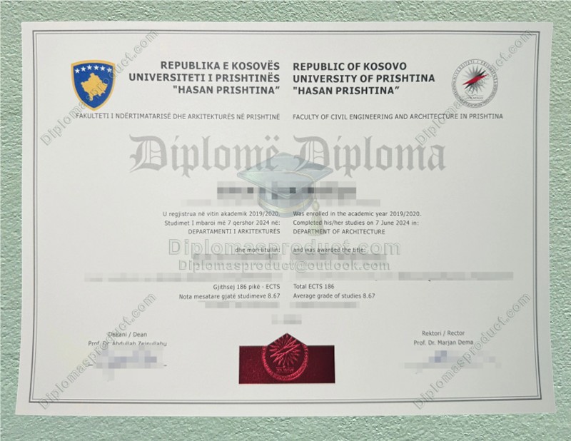 University of Pristina Diploma University of Pristina Diploma