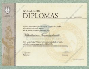Vilnius University Diploma, Vilnius University Degree