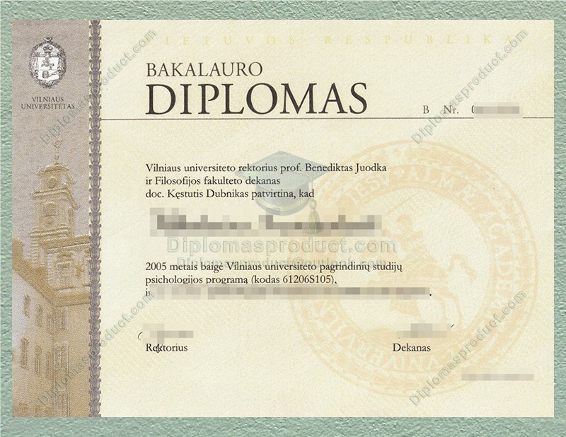 Vilnius University Diploma, Vilnius University Degree Vilnius University Diploma, Vilnius University Degree