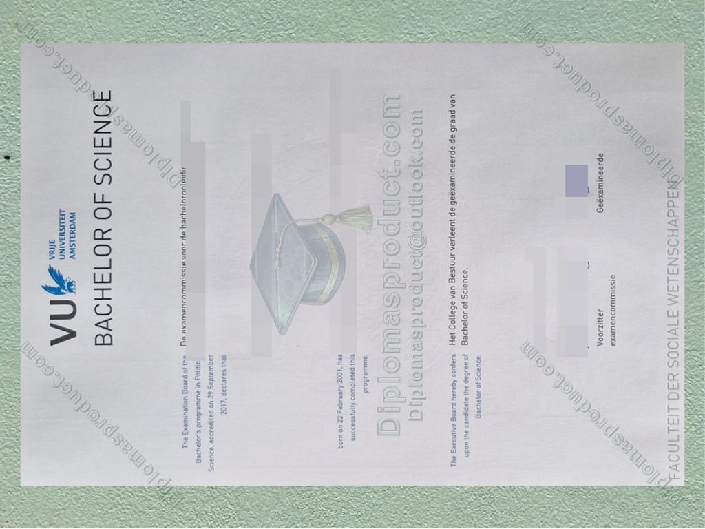 Vrije Universiteit Amsterdam Diploma, Vrije Universiteit Amsterdam Degree