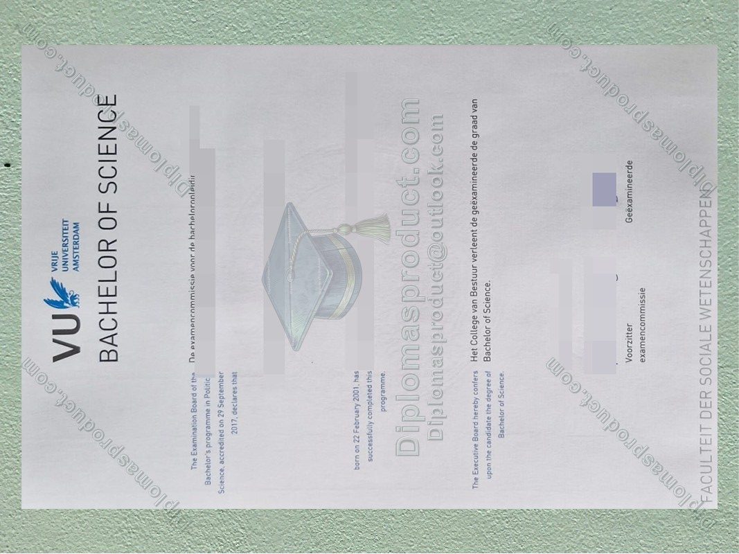 Vrije Universiteit Amsterdam Diploma, Vrije Universiteit Amsterdam Degree