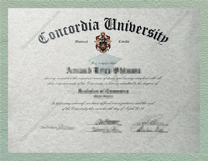 Concordia University diploma, Concordia University degree Concordia University diploma, Concordia University degree