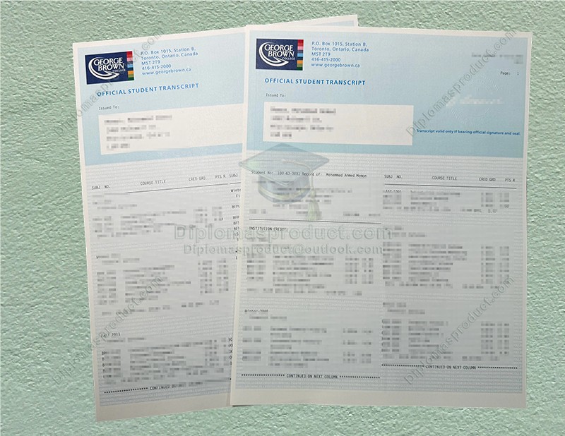 George Brown College Transcript, George Brown College Degree George Brown College Transcript, George Brown College Degree