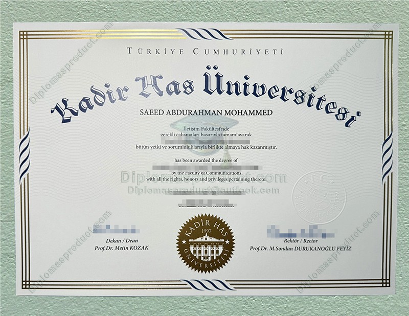 Kadir Has University Diploma, Kadir Has University Degree Kadir Has University Diploma, Kadir Has University Degree