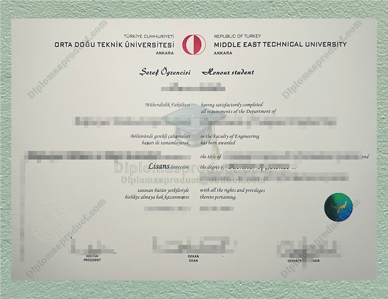 Middle East Technical University Diploma, Middle East Technical University Degree Middle East Technical University Diploma, Middle East Technical University Degree