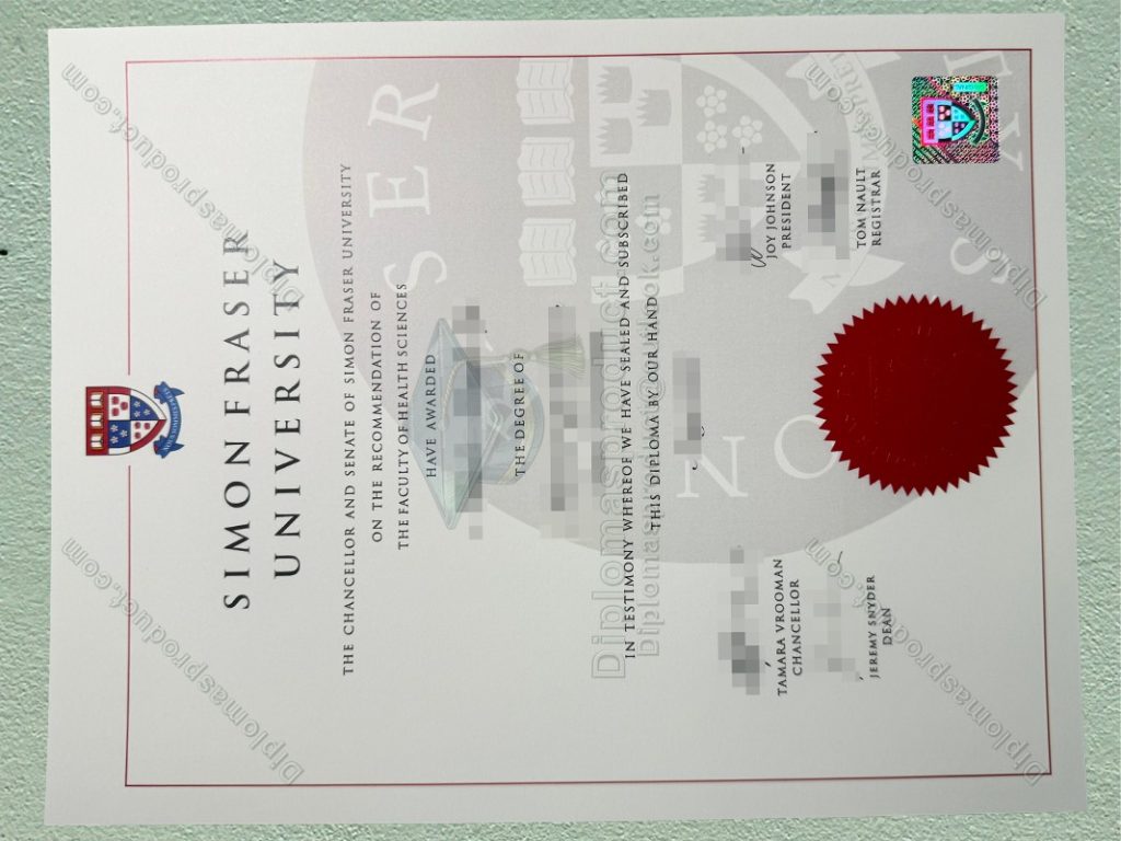Simon Fraser University diploma, Simon Fraser University degree