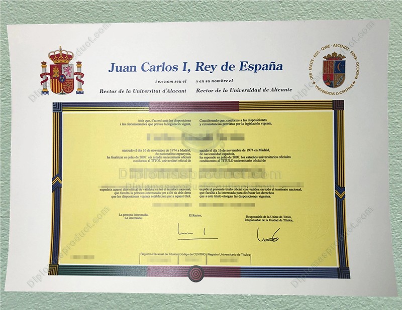 Universidad de Alicante diploma, Universidad de Alicante degree Universidad de Alicante diploma, Universidad de Alicante degree