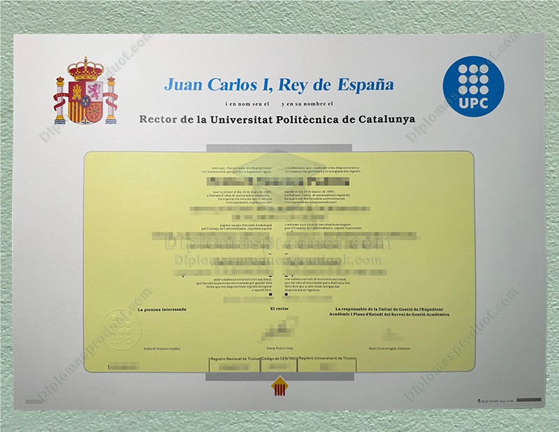 Universitat Politècnica de Catalunya Diploma, Universitat Politècnica de Catalunya Degree Universitat Politècnica de Catalunya Diploma, Universitat Politècnica de Catalunya Degree