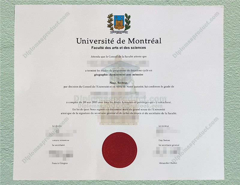 Universite de Montreal Diploma, Universite de Montreal Degree Universite de Montreal Diploma, Universite de Montreal Degree