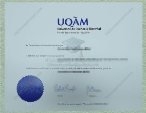 UQAM diploma, Université du Québec à Montréal Degree