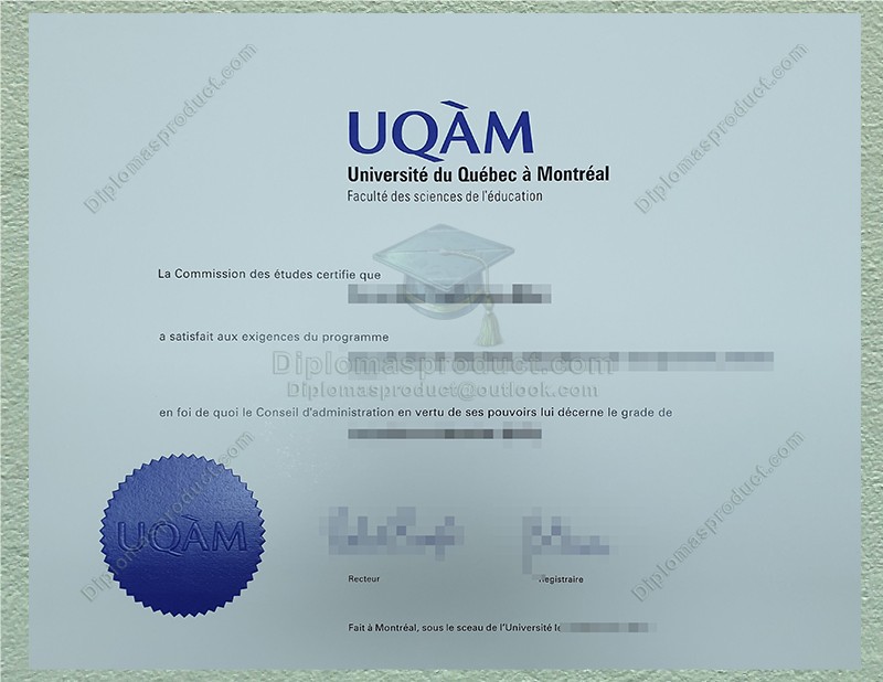 UQAM diploma, Université du Québec à Montréal Degree UQAM diploma, Université du Québec à Montréal Degree