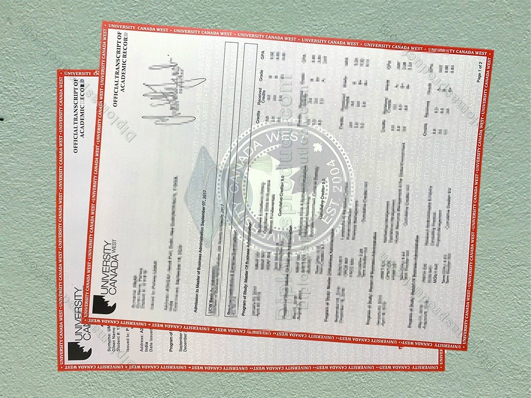University Canada West Transcript, University Canada West Degree