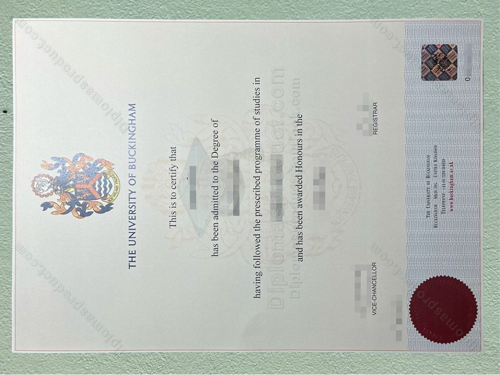 University of Buckingham Degree, University of Buckingham Diploma