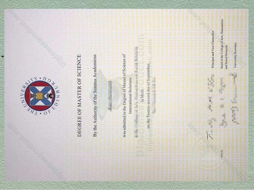 University of Edinburgh degree, University of Edinburgh diploma
