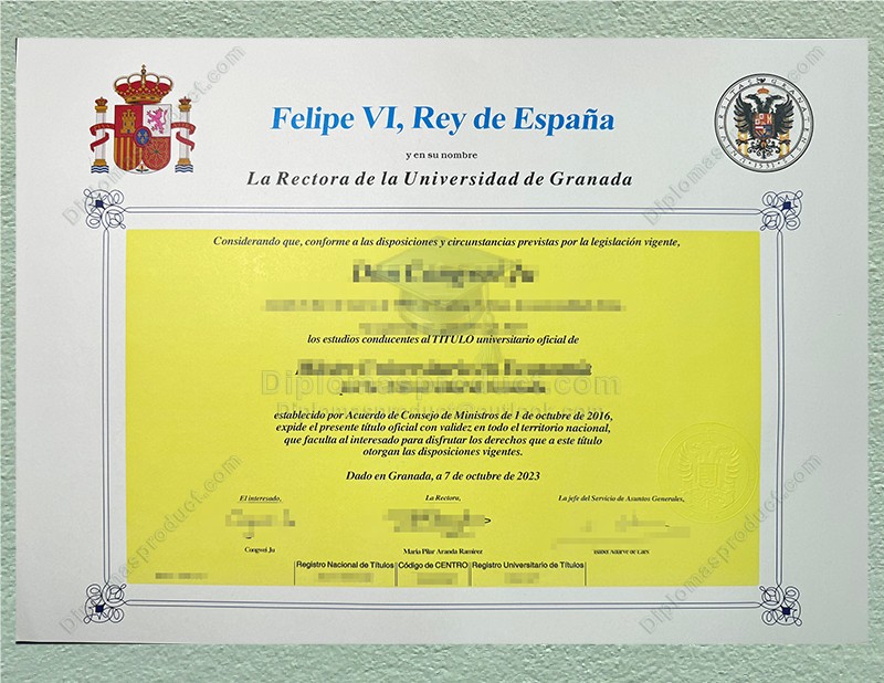 University of Granada Diploma, University of Granada Degree University of Granada Diploma, University of Granada Degree
