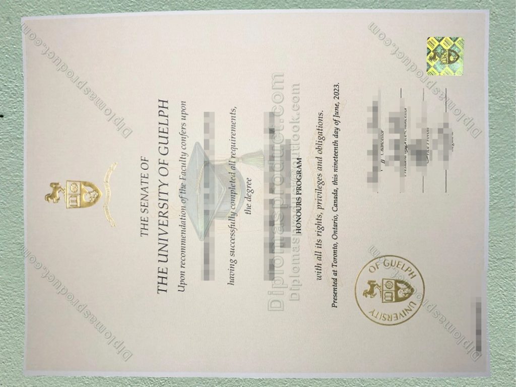 University of Guelph Diploma, University of Guelph Degree