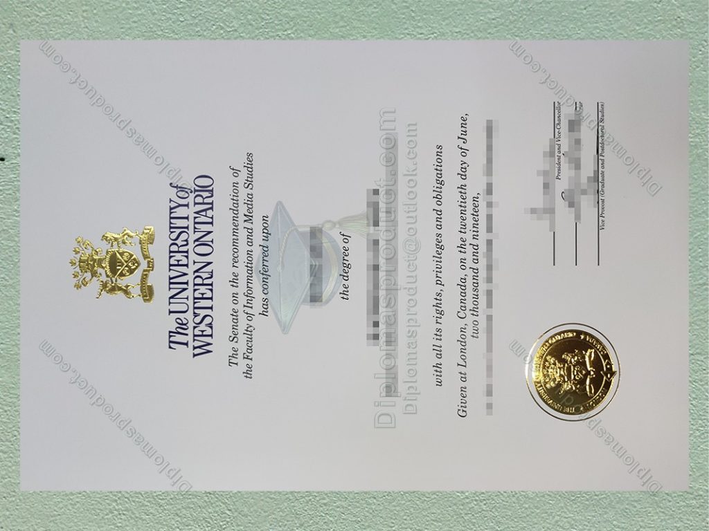 University of Western Ontario diploma, University of Western Ontario degree