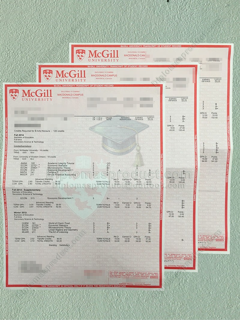 mcgill university Transcript, mcgill university Degree mcgill university Transcript, mcgill university Degree