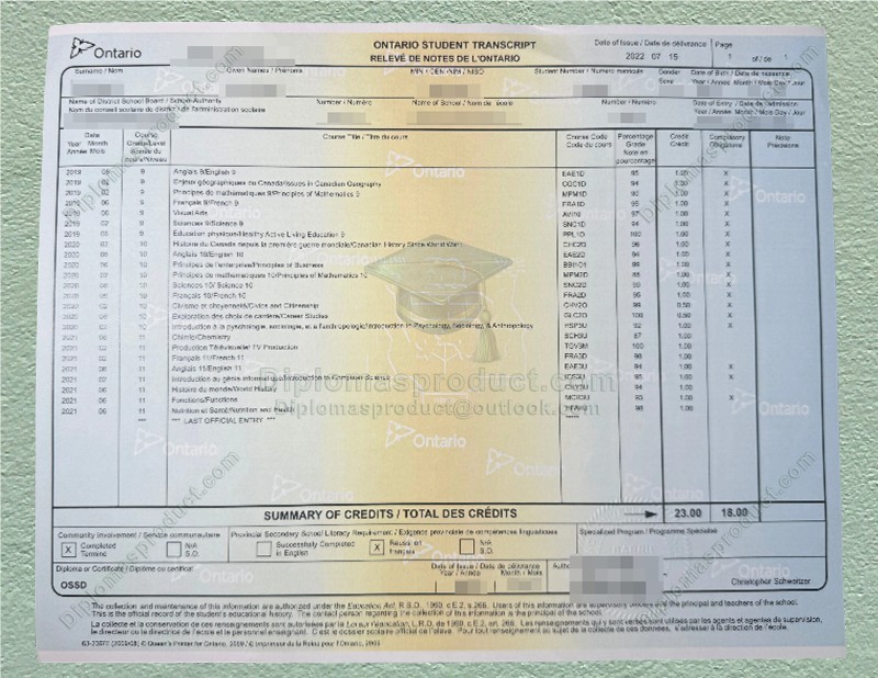 ontario secondary school Transcript, ontario secondary school Diploma ontario secondary school Transcript, ontario secondary school Diploma