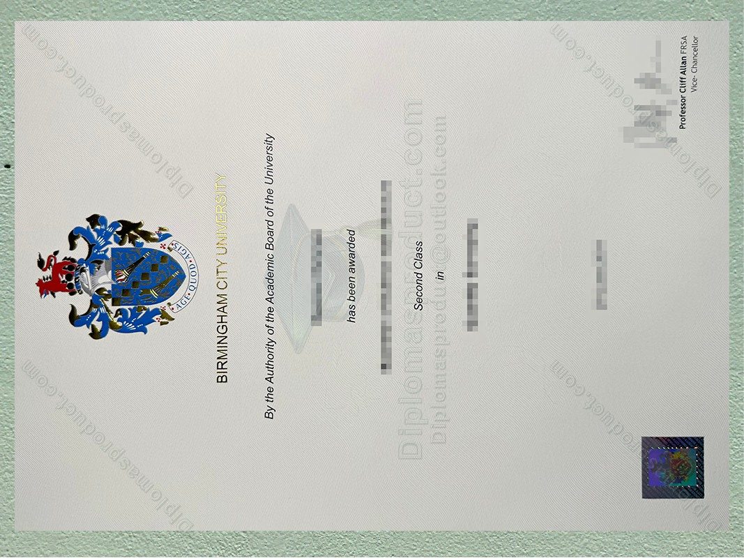 Birmingham City University Degree, Birmingham City University Diploma