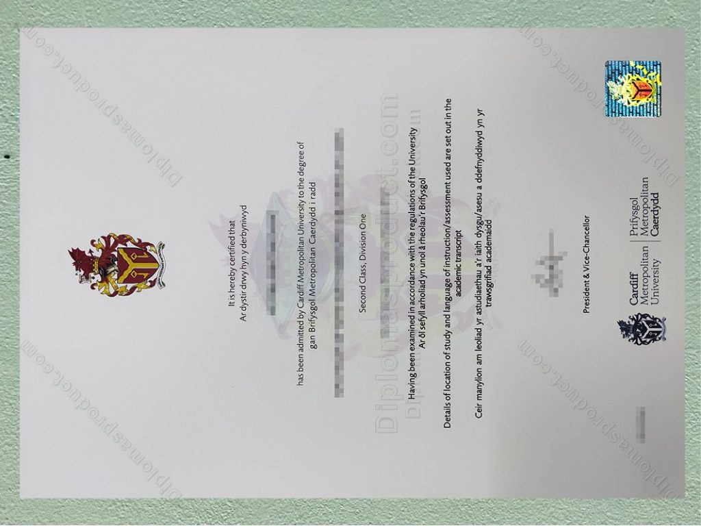 Cardiff Metropolitan University diploma, Cardiff Metropolitan University degree