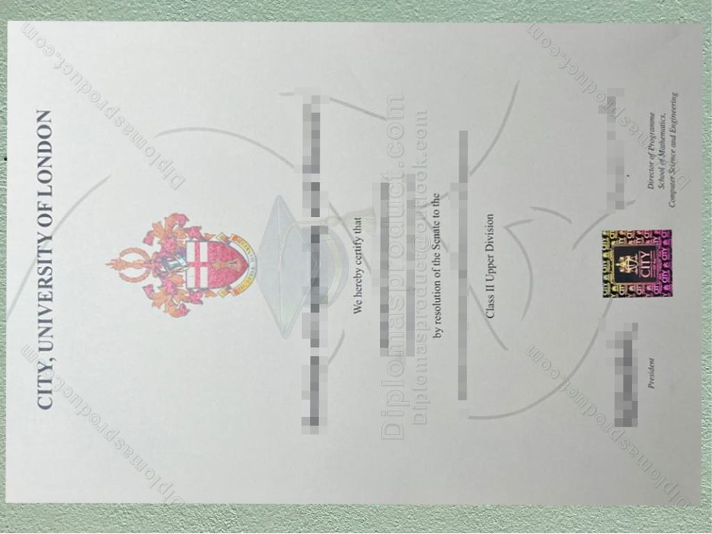 City University London degree, City University London diploma