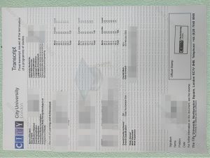 City University London transcript, City University London degree