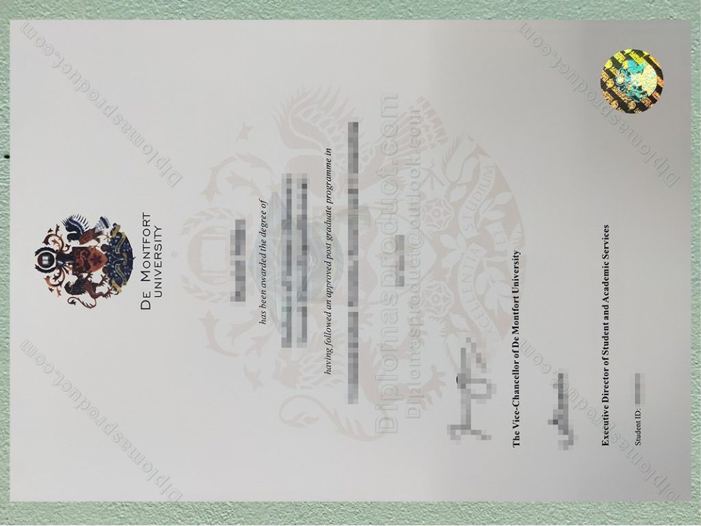 De Montfort University Degree, De Montfort University Diploma