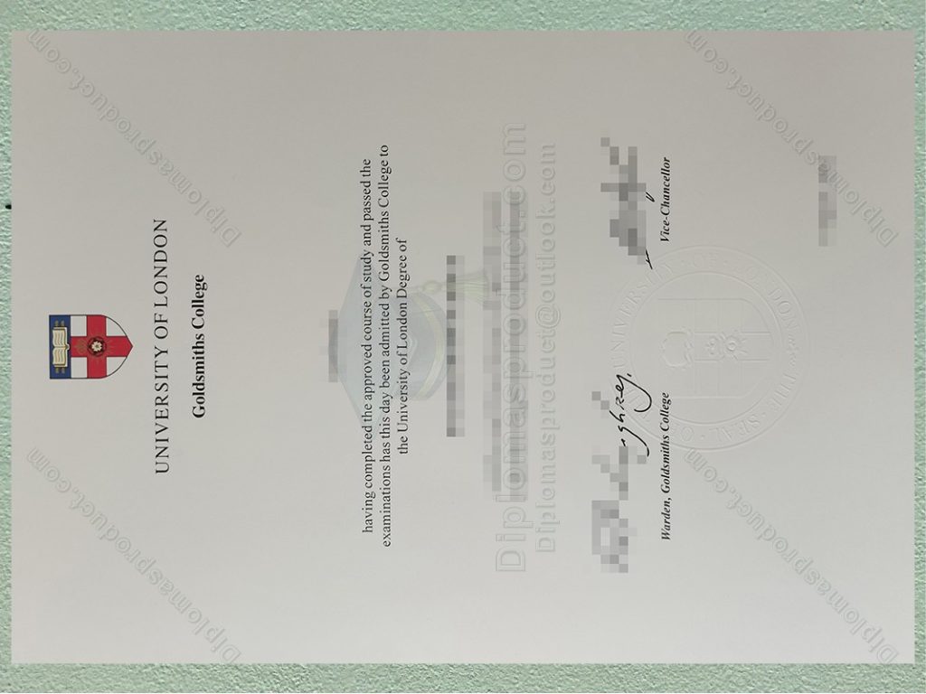 Goldsmiths University of London Degree, Goldsmiths University of London Diploma