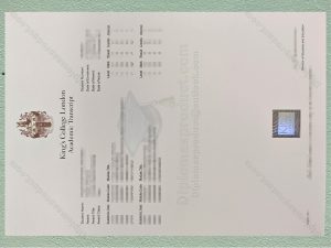 King's College London Transcript, King's College London Degree