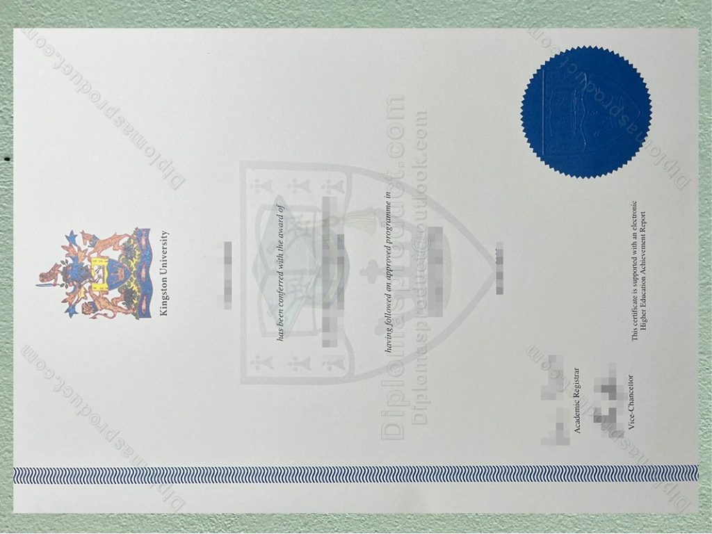 Kingston University degree, Kingston University diploma
