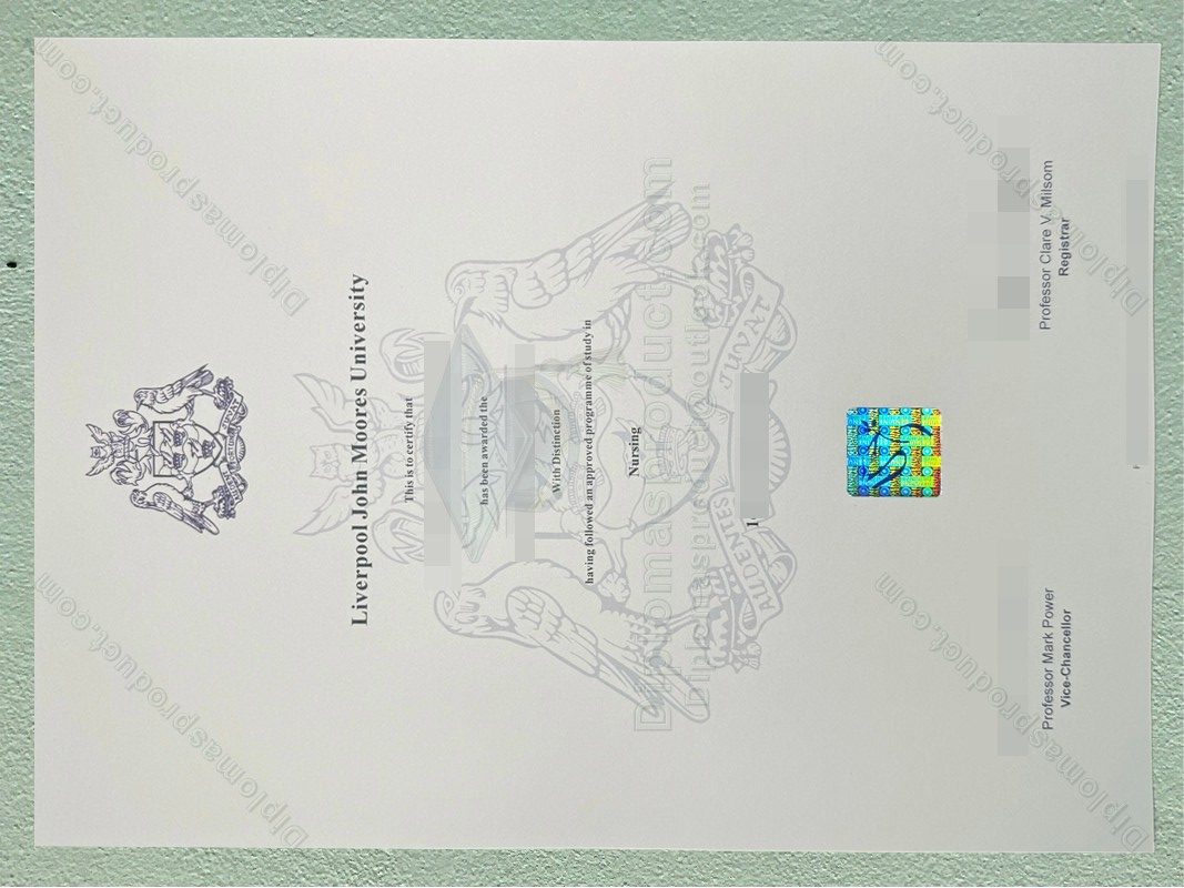 Liverpool John Moores University degree, Liverpool John Moores University diploma
