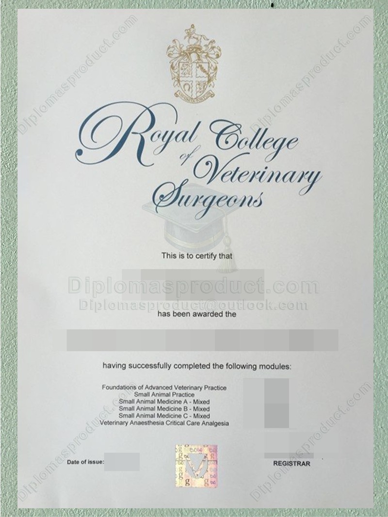 Royal College of Veterinary Surgeons certificate, Royal College of Veterinary Surgeons degree Royal College of Veterinary Surgeons certificate, Royal College of Veterinary Surgeons degree
