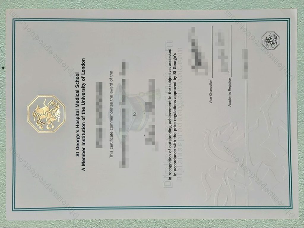 St George's Hospital Medical School Degree, St George's Hospital Medical School Diploma