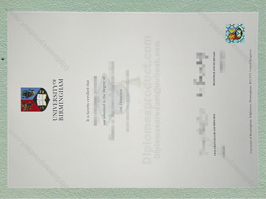 University of Birmingham diploma, University of Birmingham degree