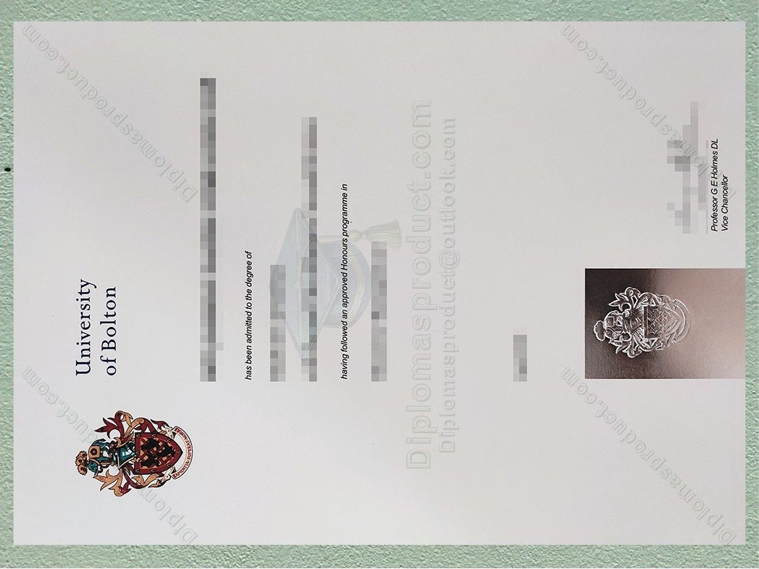 University of Bolton degree, University of Bolton transcript