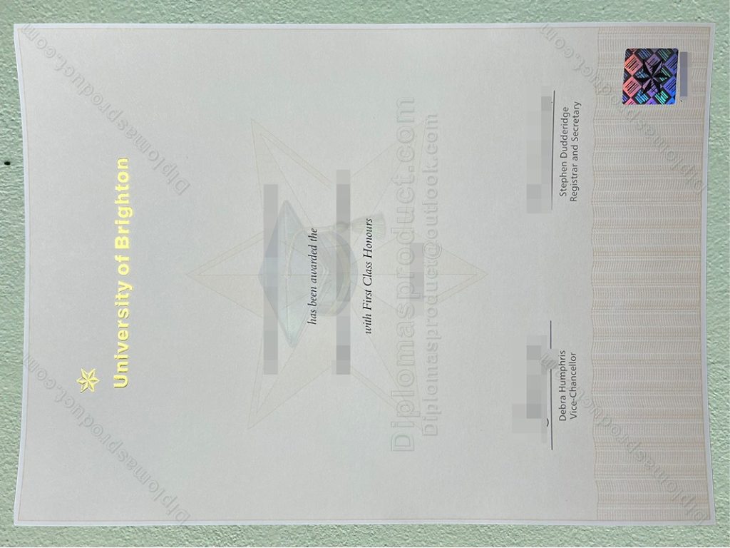 University of Brighton diploma, University of Brighton degree