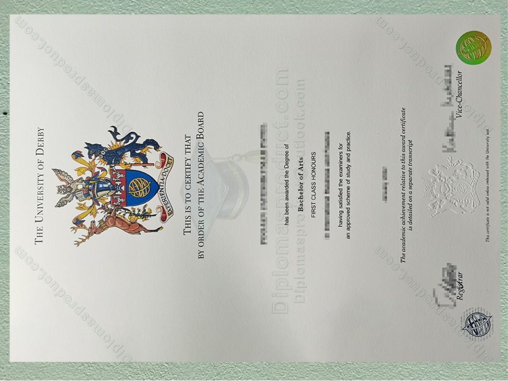 University of Derby degree, University of Derby diploma