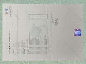 University of Warwick transcript, University of Warwick degree