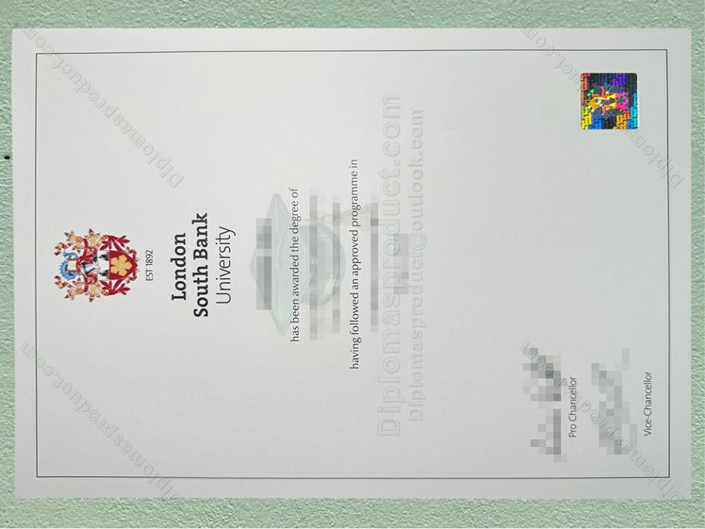 London South Bank University Degree, London South Bank University Diploma