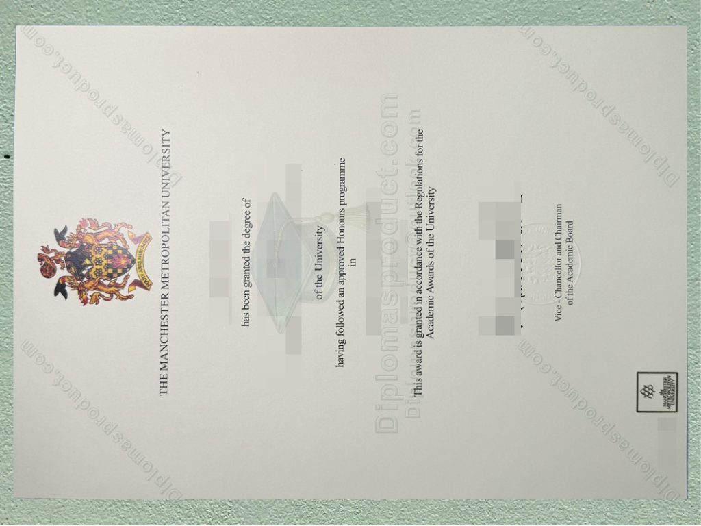 Manchester Metropolitan University Degree, Manchester Metropolitan University Diploma