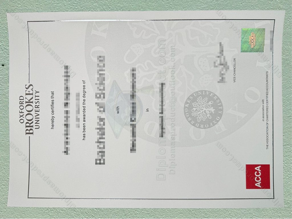 Oxford Brookes University degree, Oxford Brookes University diploma
