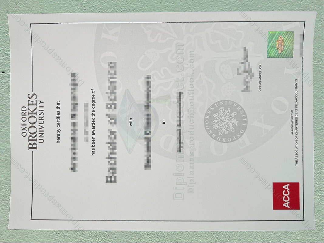 Oxford Brookes University degree, Oxford Brookes University diploma